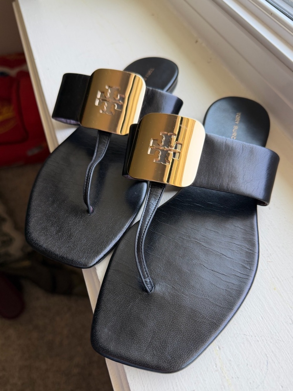 Tory Burch Perfect Black/Gold Georgia Sandal - Picture 10 of 10